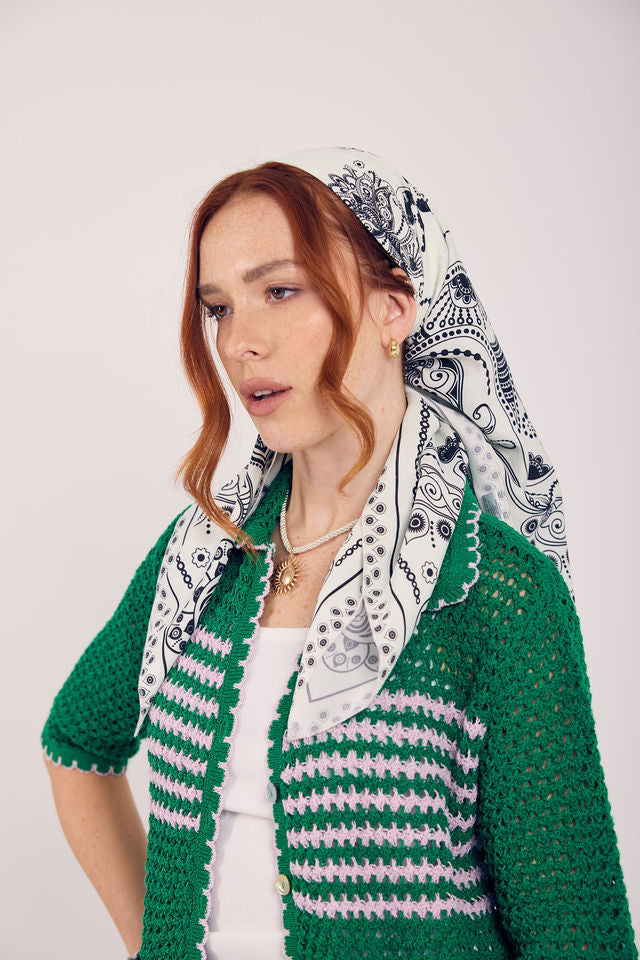 בנדנה חרות לבן