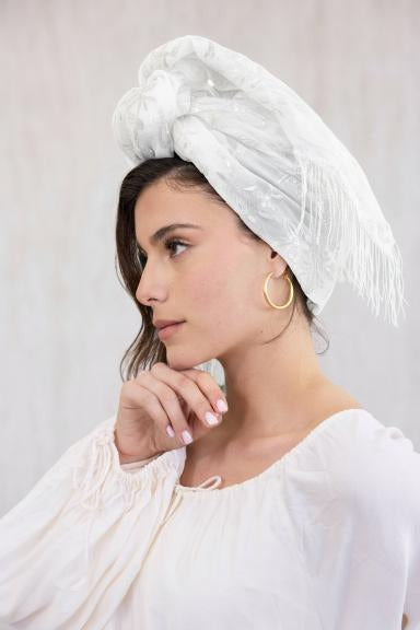 צעיף GLOW לבן