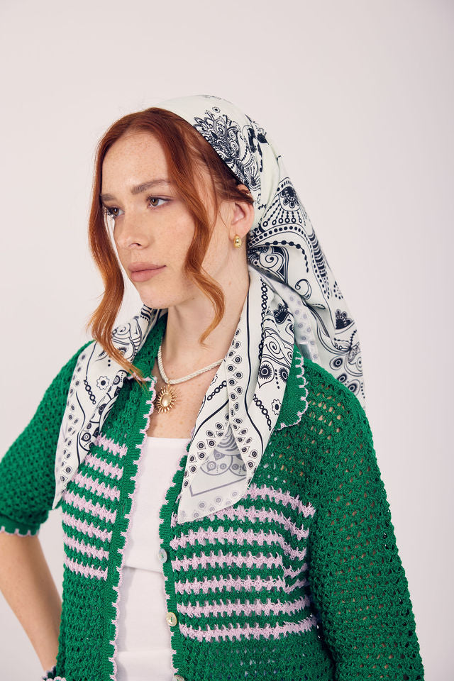 בנדנה חרות לבן