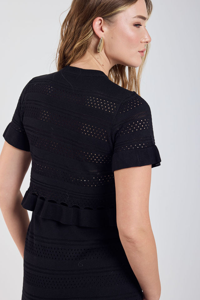 חולצת סריג קולי שחור