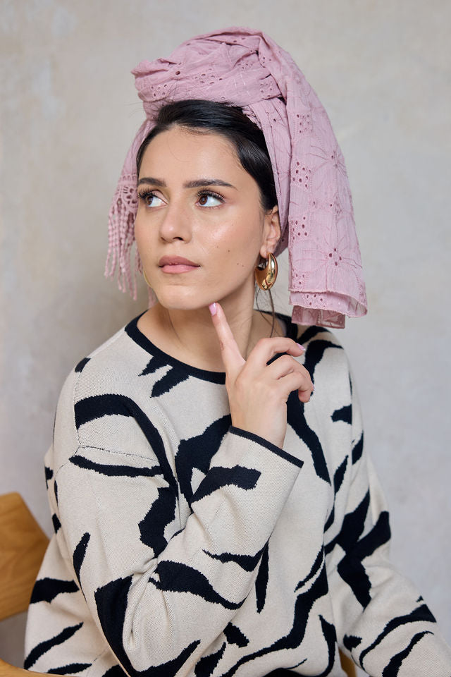 צעיף ריבר ורוד עתיק