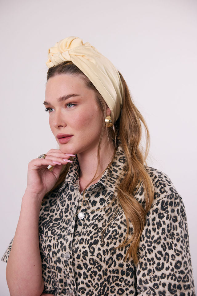 סרט לחצי כיסוי קיילי צהוב חמאה