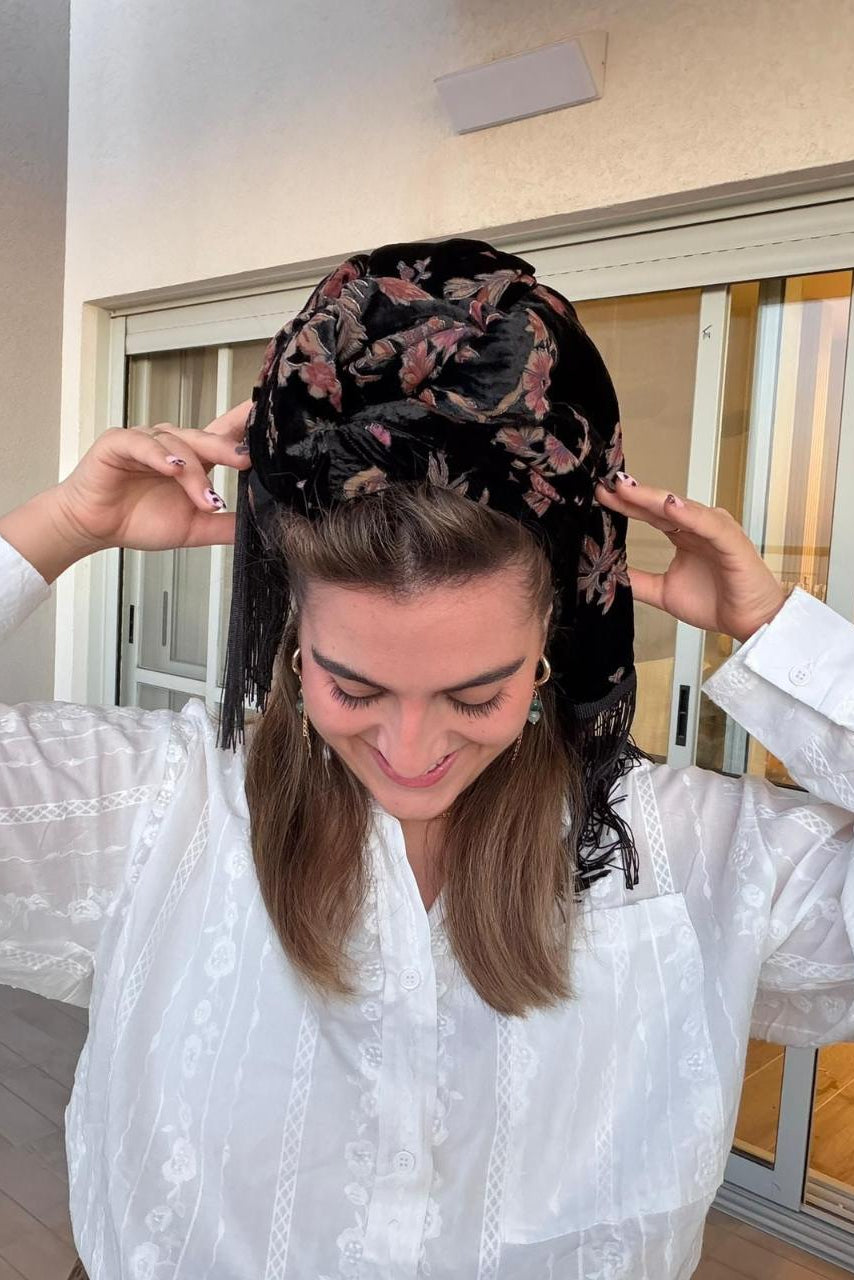 צעיף velvet שחור