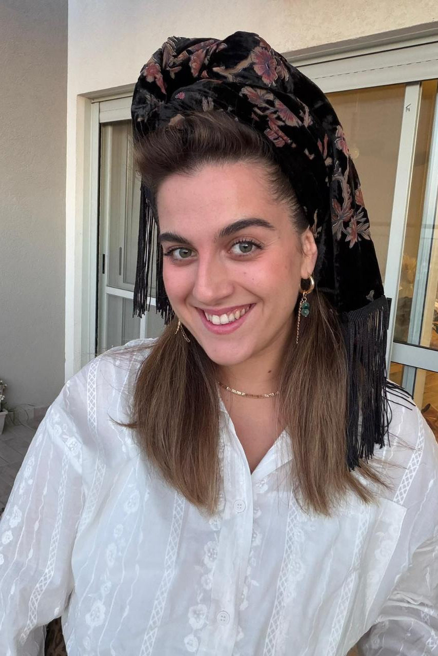 צעיף velvet שחור