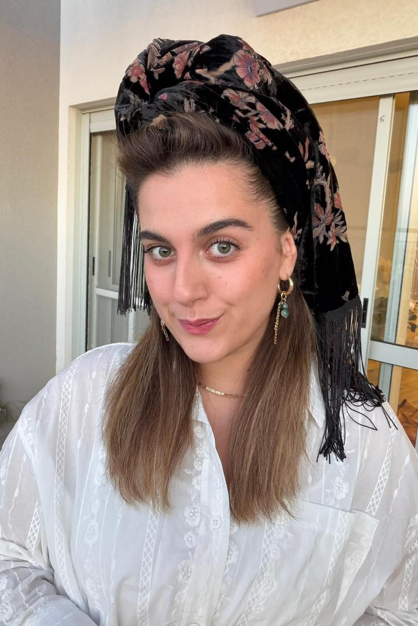 צעיף velvet שחור