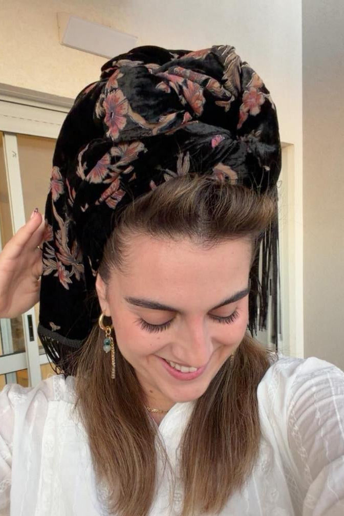 צעיף velvet שחור