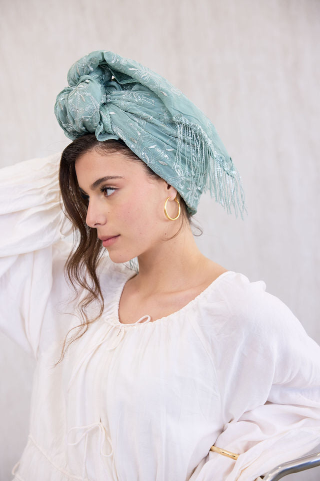 צעיף GLOW תכלת