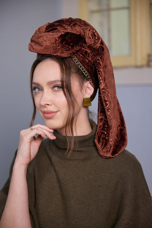 צעיף SNOW חום