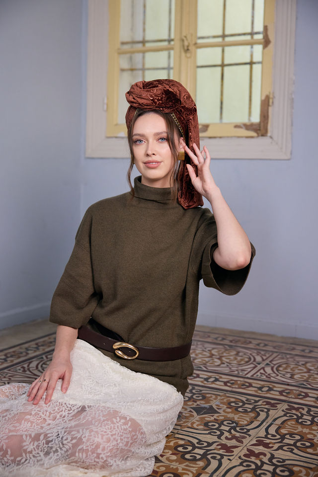 צעיף SNOW חום