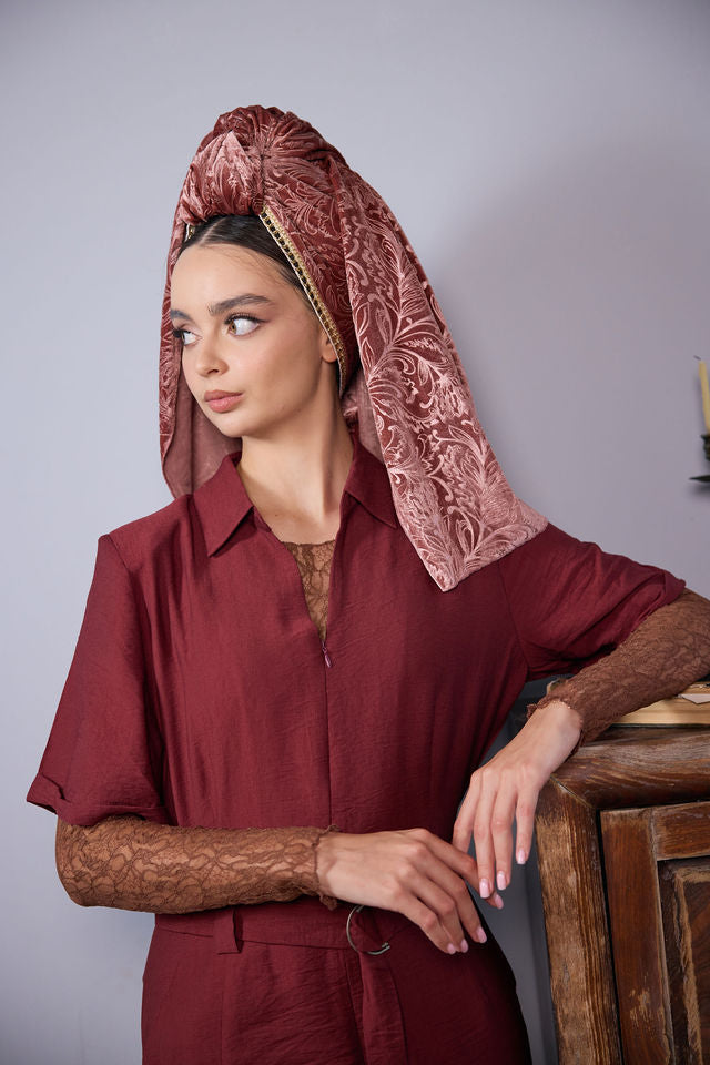 צעיף SNOW ורוד