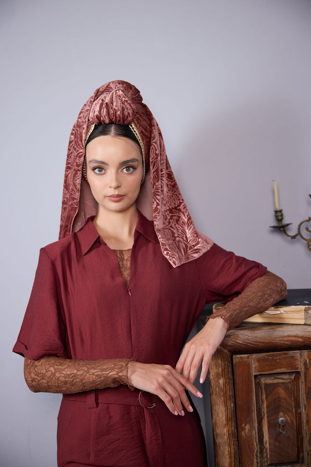 צעיף SNOW ורוד