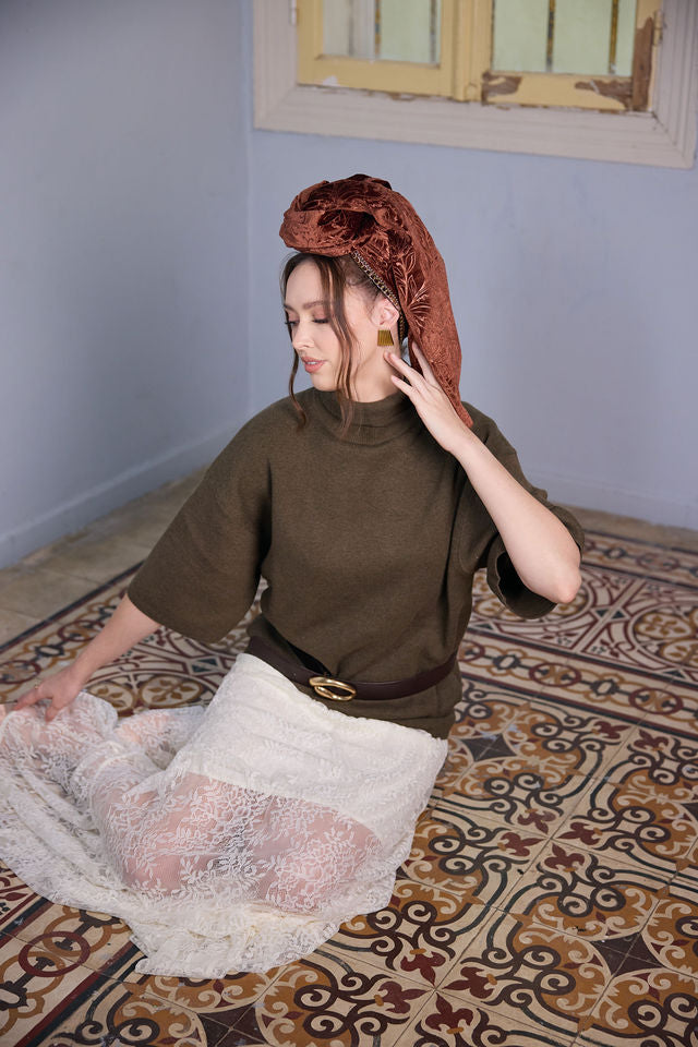 צעיף SNOW חום