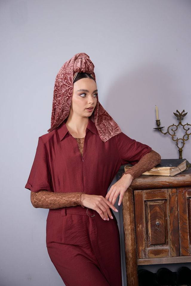 צעיף SNOW ורוד