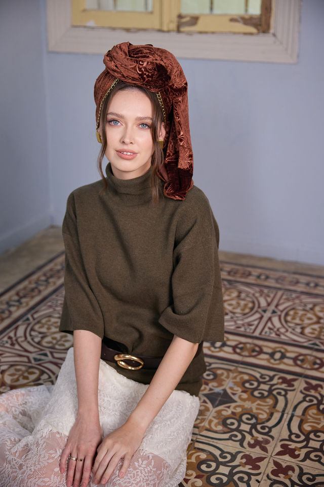 צעיף SNOW חום