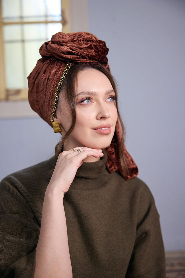 צעיף SNOW חום