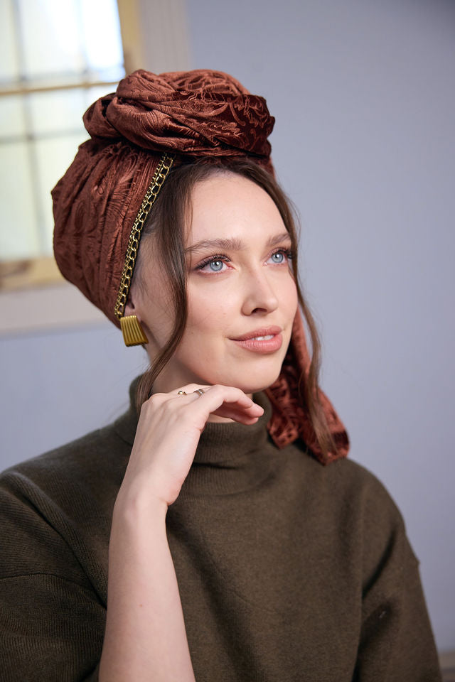 צעיף SNOW חום