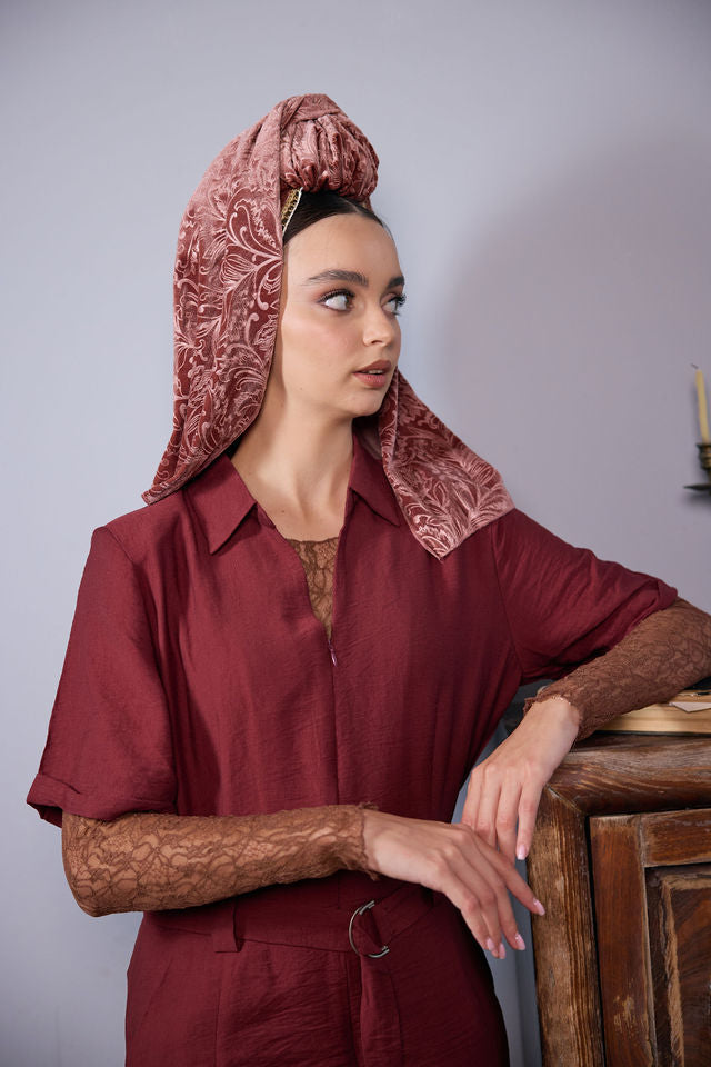 צעיף SNOW ורוד