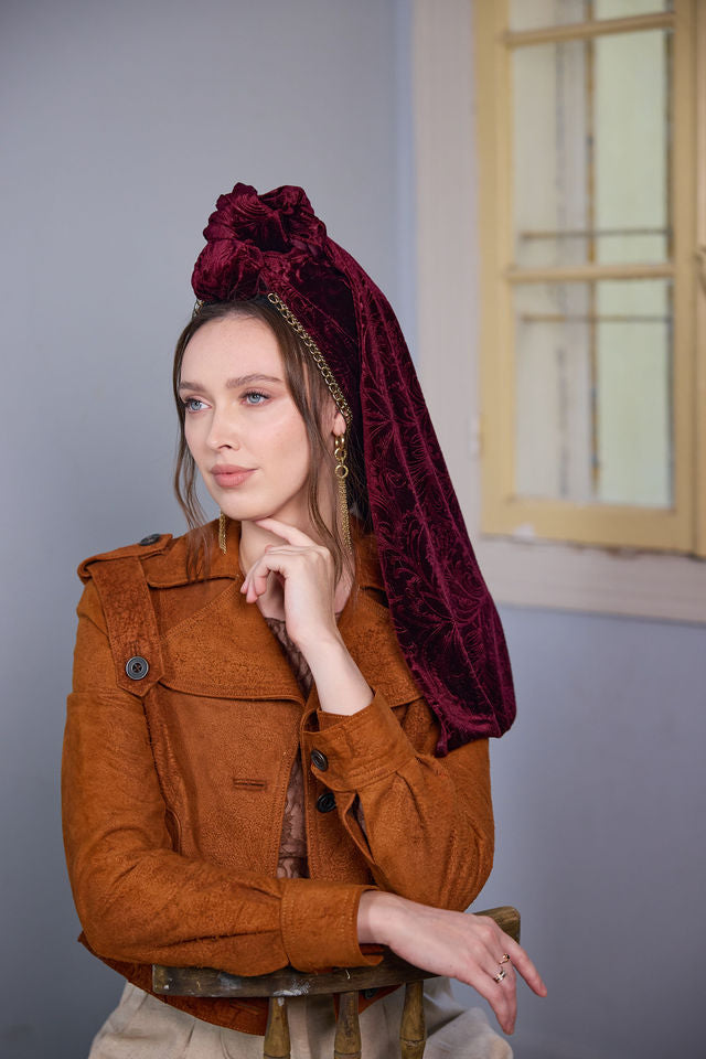 צעיף SNOW יין