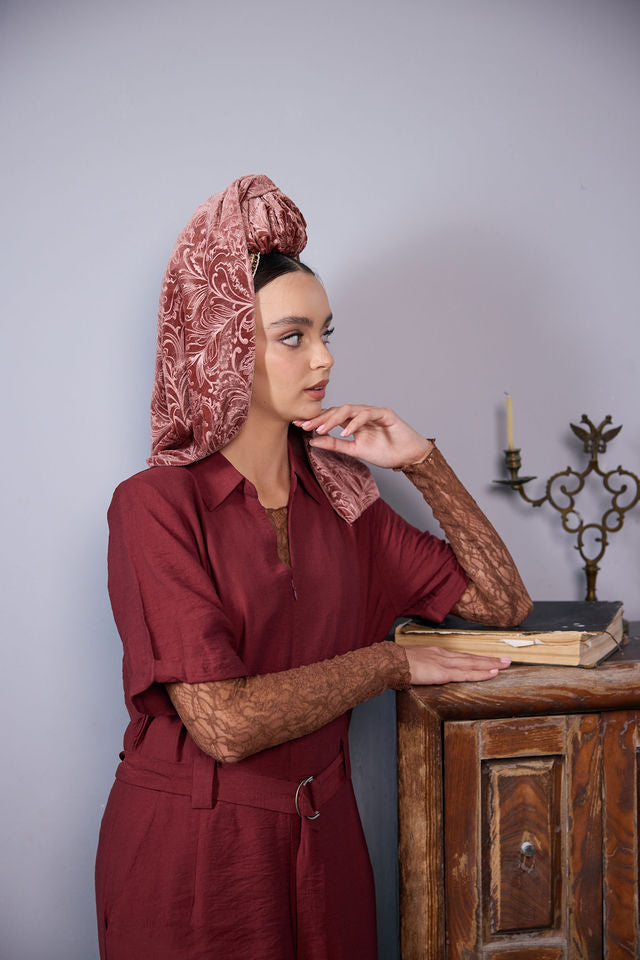 צעיף SNOW ורוד