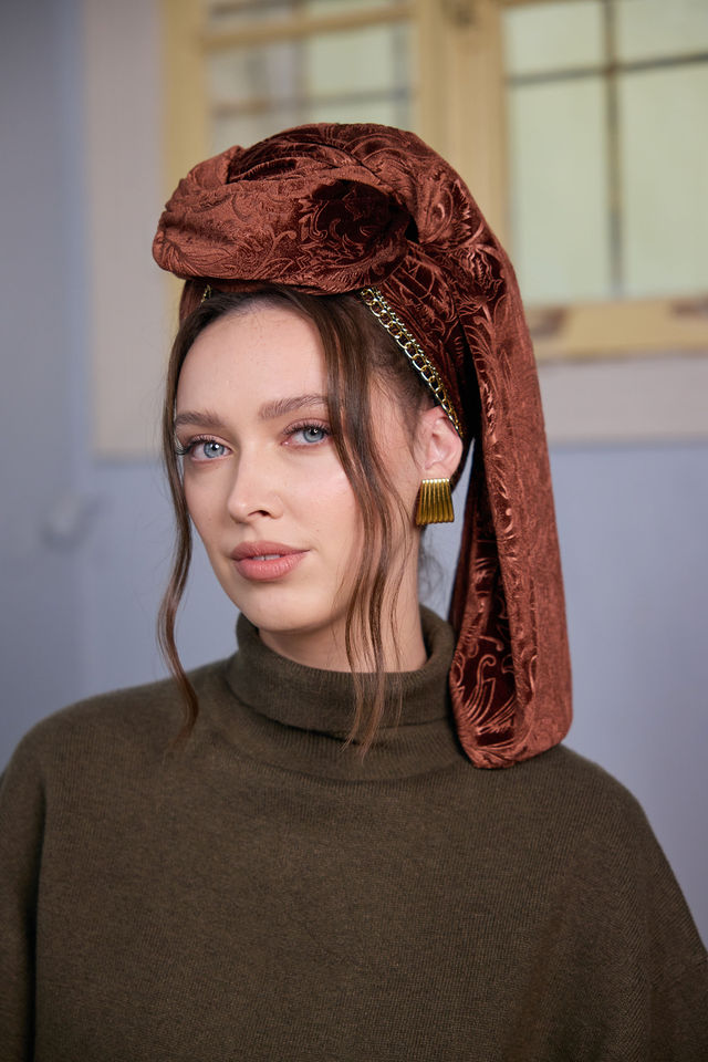 צעיף SNOW חום