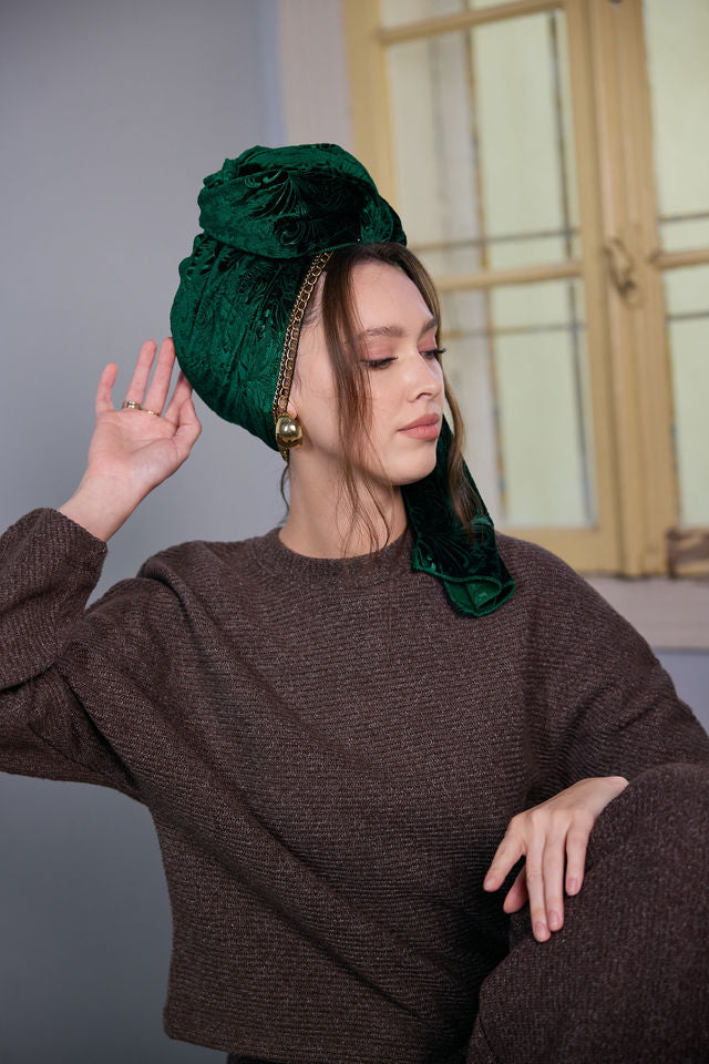 צעיף SNOW ירוק בקבוק