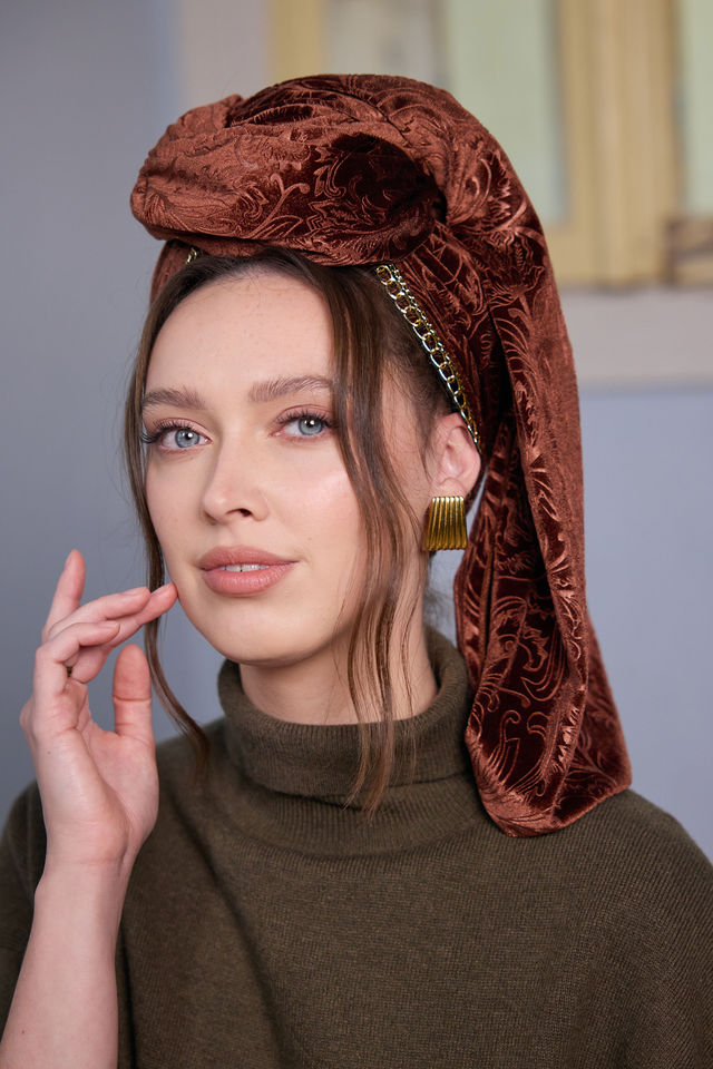 צעיף SNOW חום