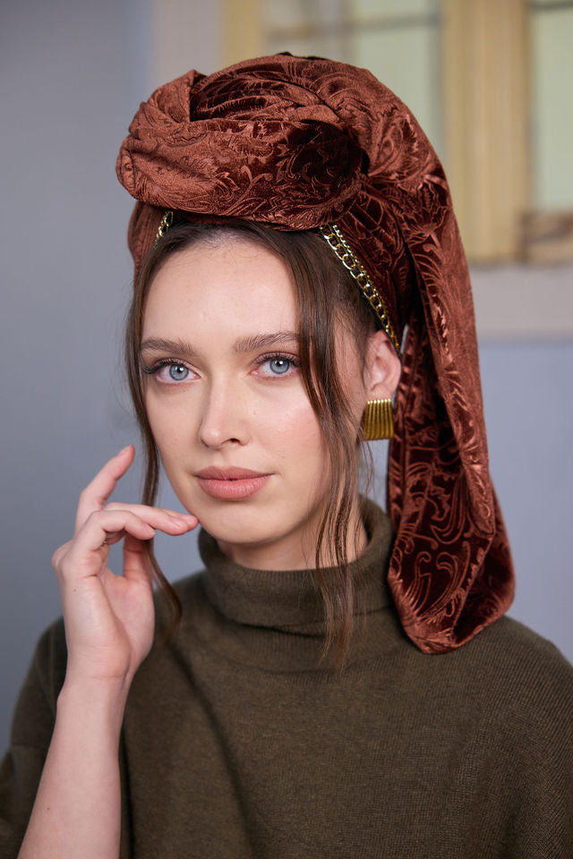 צעיף SNOW חום