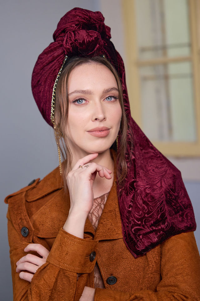 צעיף SNOW יין