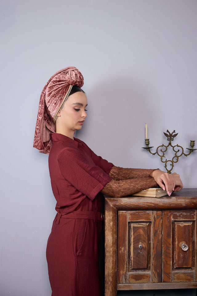 צעיף SNOW ורוד