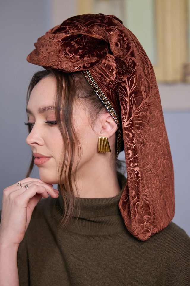 צעיף SNOW חום