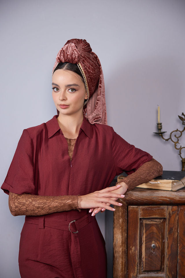 צעיף SNOW ורוד