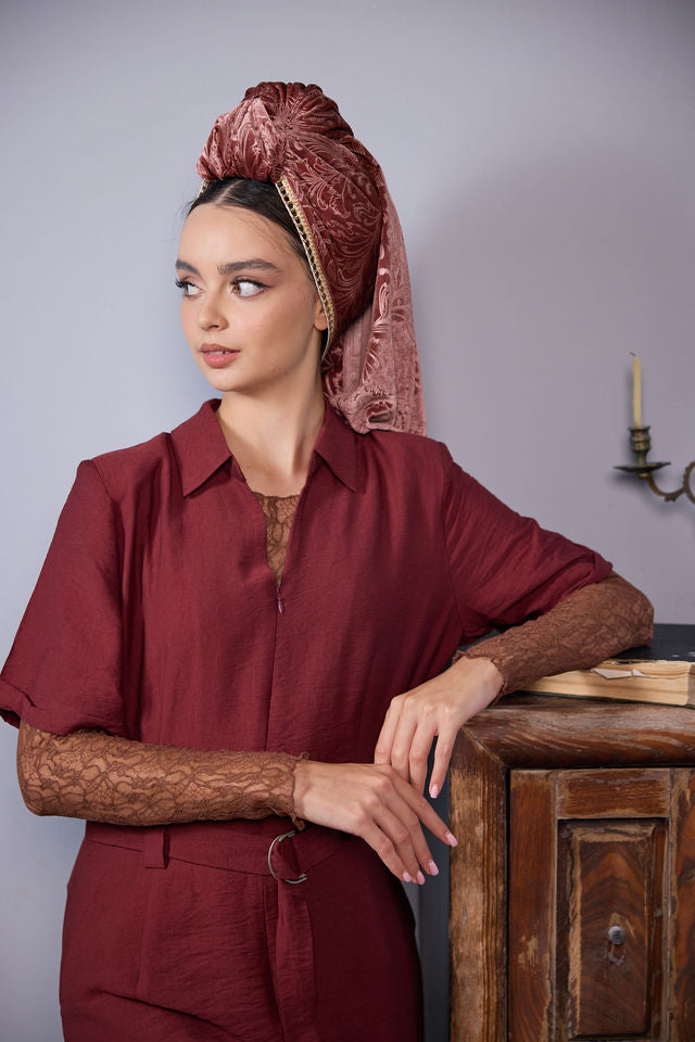 צעיף SNOW ורוד