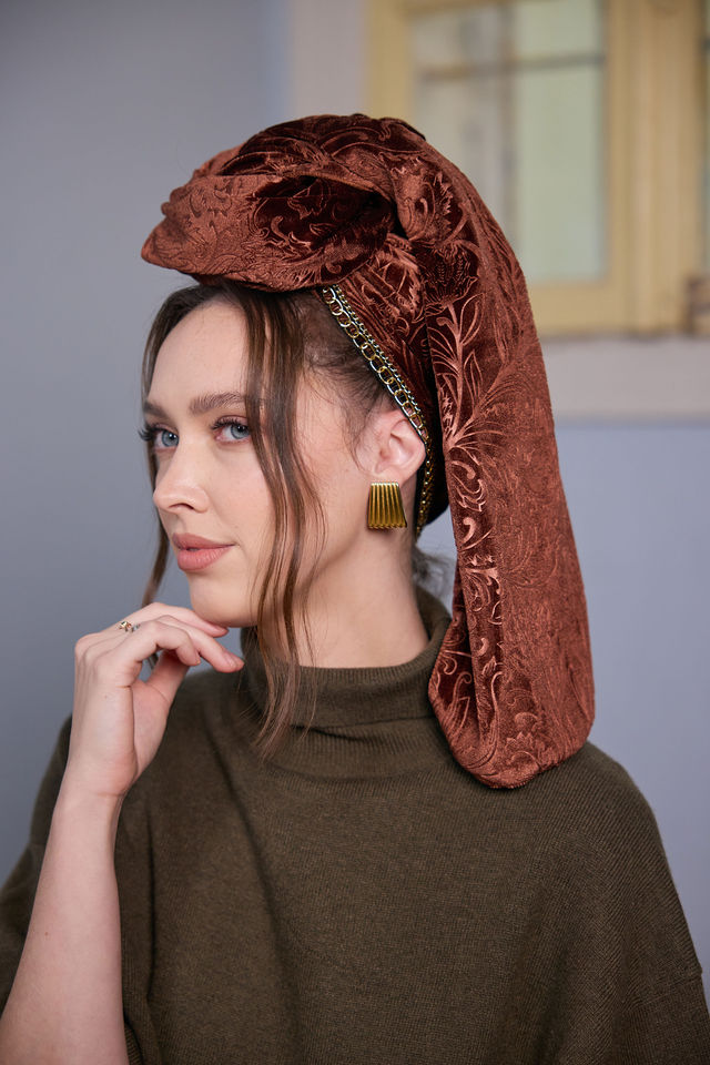 צעיף SNOW חום