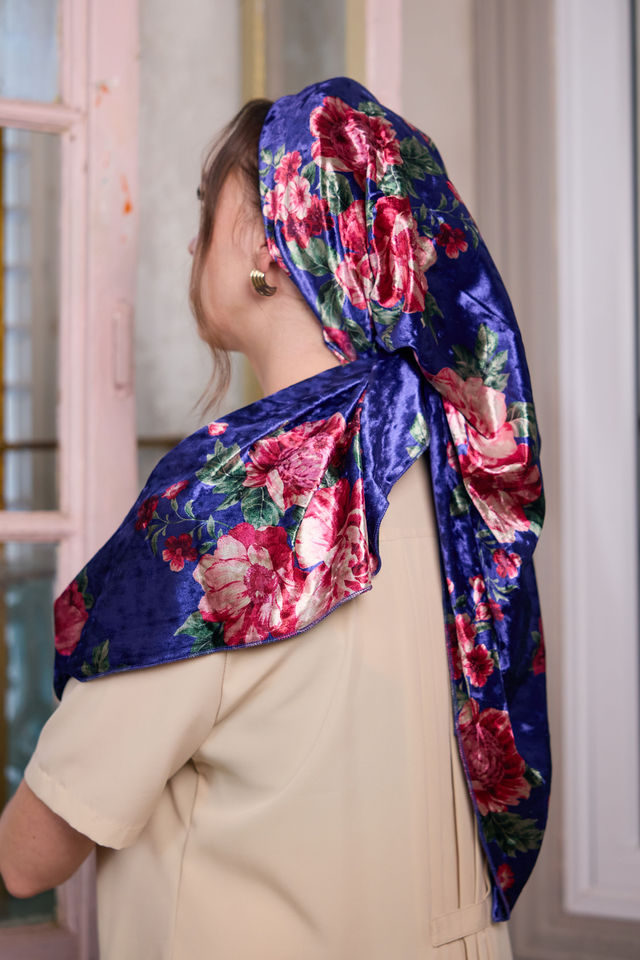 בנדנה velvet כחול