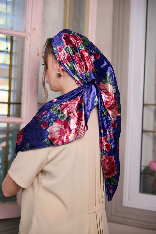 בנדנה velvet כחול