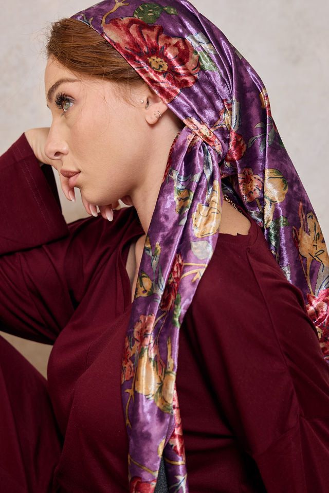בנדנה velvet סגול