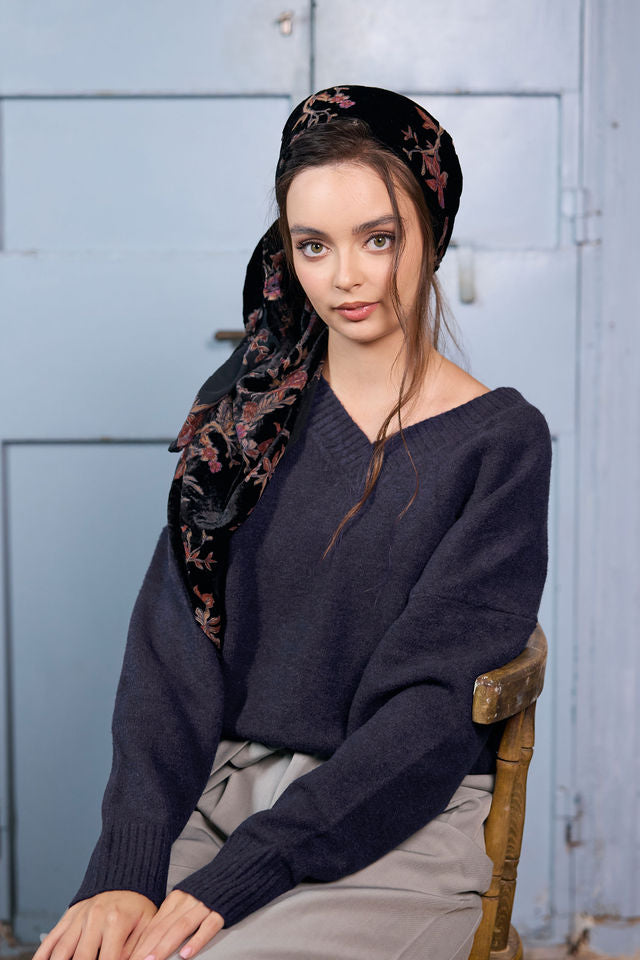 בנדנה velvet שחור