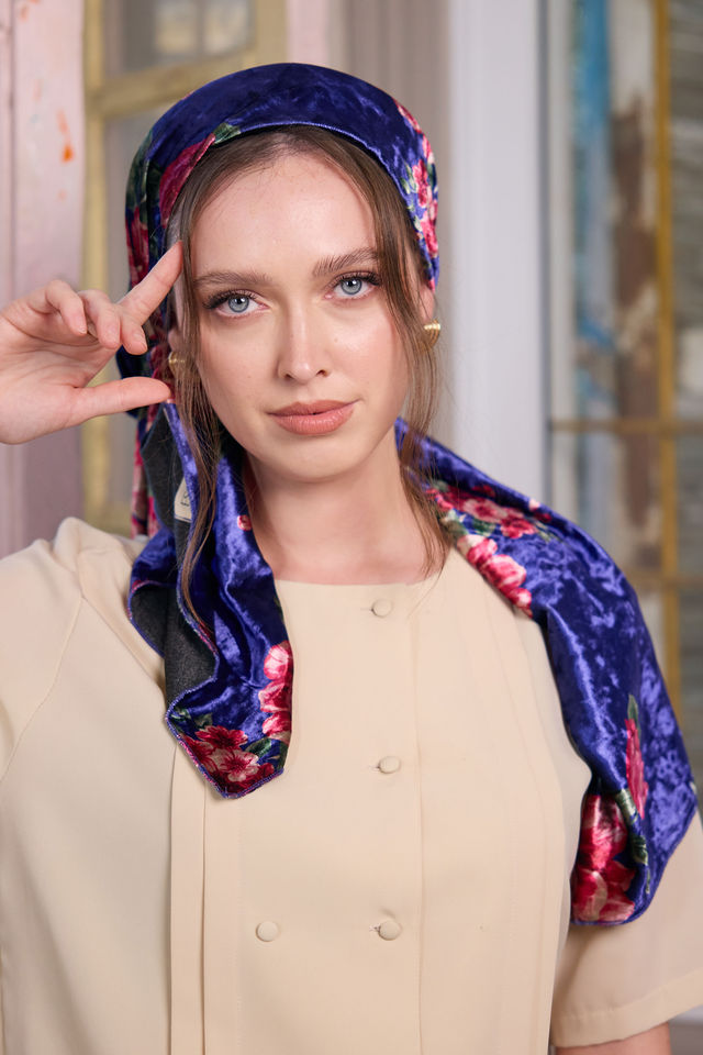 בנדנה velvet כחול