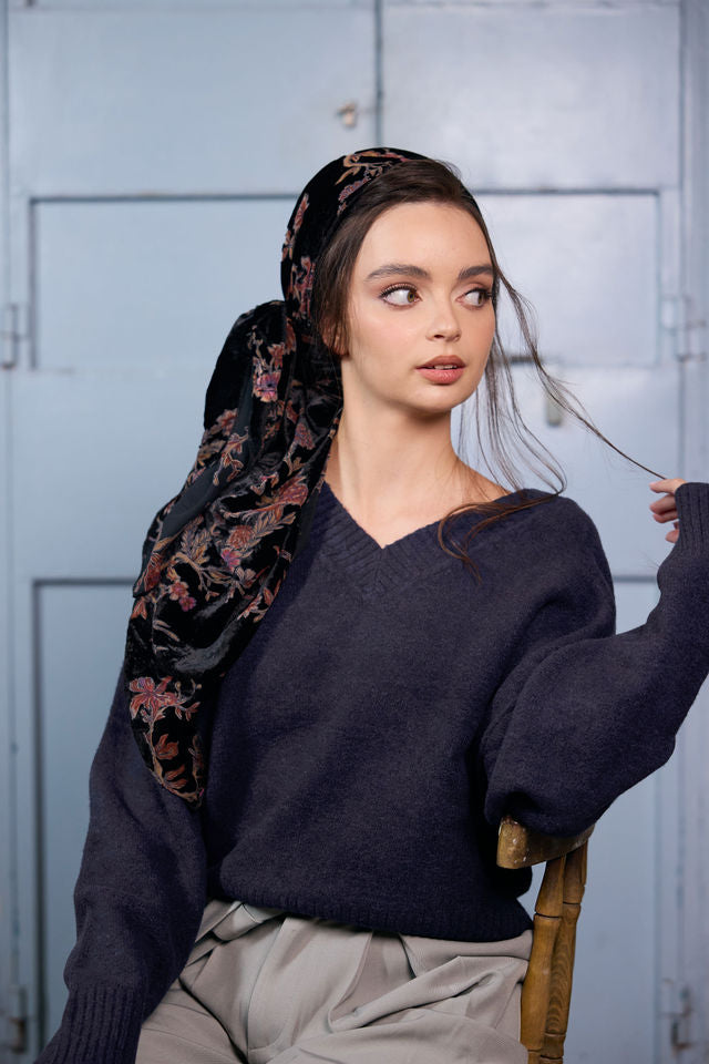 בנדנה velvet שחור