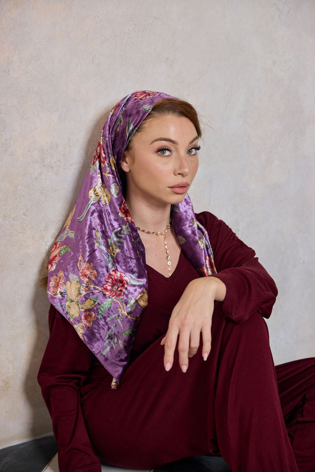 בנדנה velvet סגול