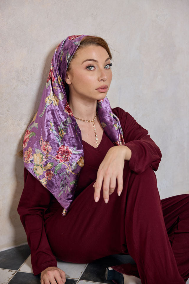 בנדנה velvet סגול
