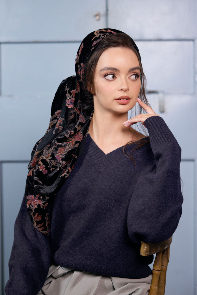 בנדנה velvet שחור