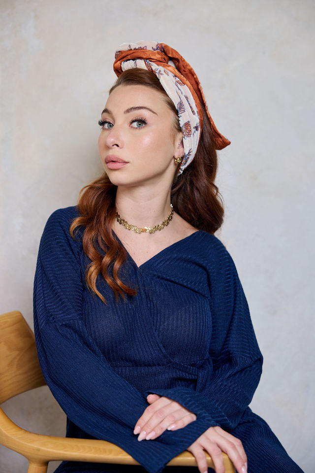 סרט לחצי כיסוי velvet חום