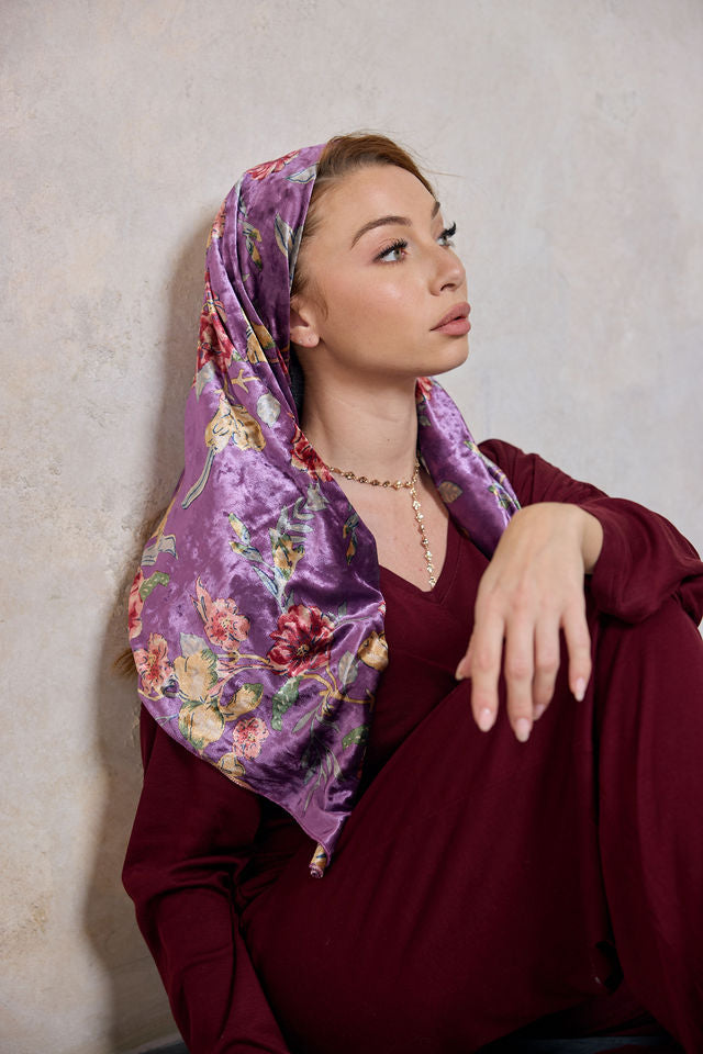בנדנה velvet סגול