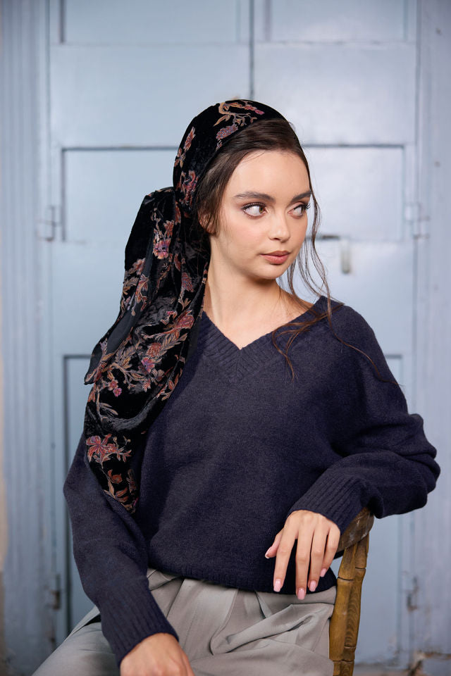 בנדנה velvet שחור