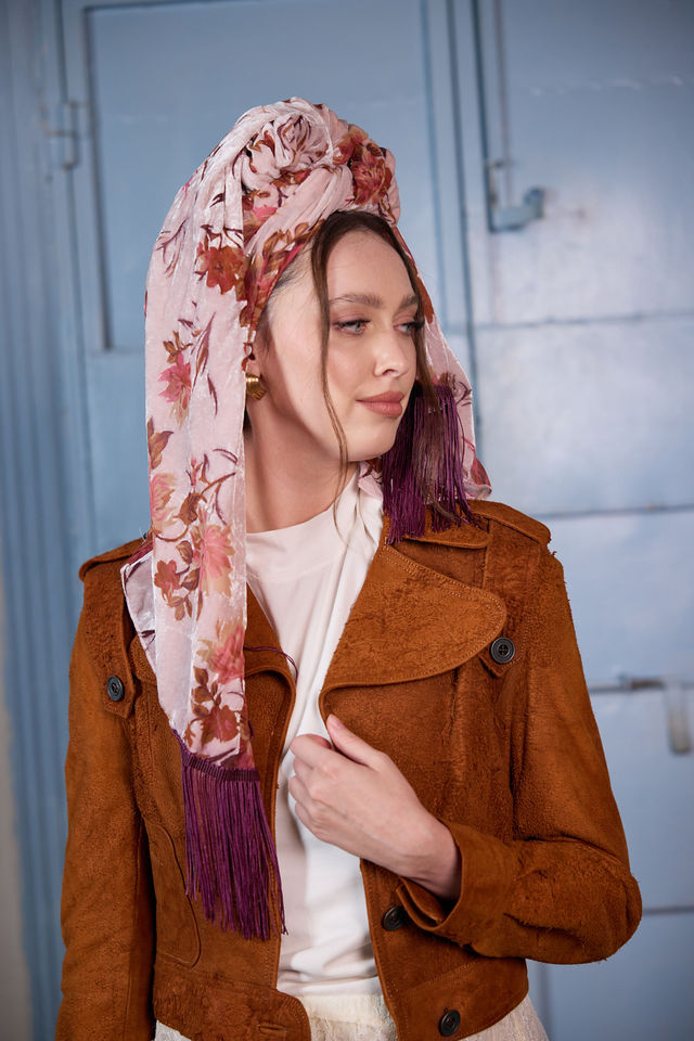 צעיף velvet ורוד