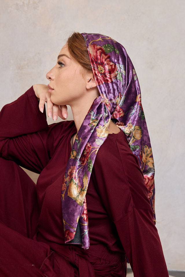 בנדנה velvet סגול