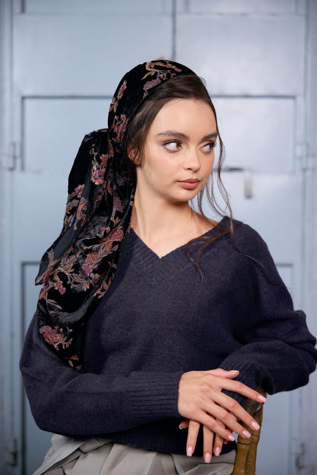 בנדנה velvet שחור